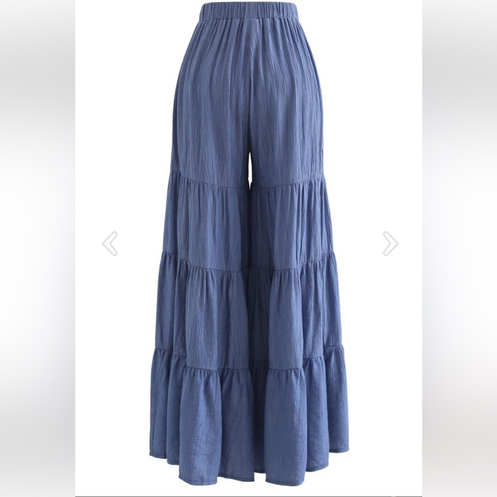 CHICWISH SUNNY DAYS WIDE-LEG PANTS IN NAVY M/L - Picture 4 of 16